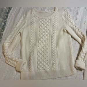 GAP Cream Cable Knit Sweater